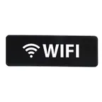 image of Winco SGN-330 WiFi Sign - Black and White, 9" x 3" w/ Symbol