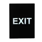 image of Winco SGN-805 Exit Stanchion Frame Sign, White Print on Black