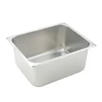 image of Winco SPH6 6" Deep Half Size Standard Weight Stainless Steel Steam Table / Hotel Pan 