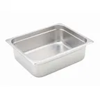 image of Winco SPJH-204 22 Gauge 4" 1/2 Size Solid Anti-Jam Steam Table Pan