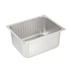 image of Winco SPJH-206PF 6" 1/2 Size Stainless Steel Perforated Steam Pan