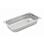 image of Winco SPJH-302 2 1/2" Deep 1/3 Size Standard Weight Anti-Jam Stainless Steel Steam Table Pan 