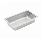 image of Winco SPJH-402 2 1/2" 1/4 Size Solid Anti-Jam Steam Table Pan 