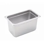 image of Winco SPJH-406 22 Gauge 6" 1/4 Size Solid Anti-Jam Steam Table Pan 
