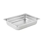 image of Winco SPJL-202 25 Gauge 2 1/2" Half Size Solid Anti-Jam Steam Table Pan