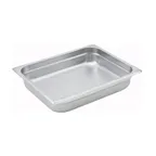 image of Winco SPJM-202 24 Gauge 2 1/2" Half Size NSF Solid Anti-Jam Steam Table Pan 