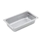 image of Winco SPJM-402 24 Gauge 2 1/2" 1/4 Size Solid Anti-Jam Steam Table Pan