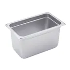 image of Winco SPJM-406  24 Gauge 6" 1/4 Size Solid Anti-Jam Steam Table Pan 