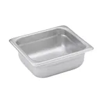 image of Winco SPJM-602 24 Gauge 2 1/2" 1/6 Size Solid Anti-Jam Steam Table Pan