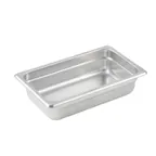 image of Winco SPJP-402 23 Gauge 2 1/2" 1/4 Size Solid Anti-Jam Steam Table Pan