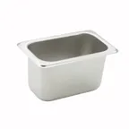 image of Winco SPN4 4" Deep 1/9 Size Standard Weight Stainless Steel Steam Table Pan 