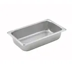 image of Winco SPQ2 25 Gauge 2 1/2" 1/4 Size NSF Solid Steam Table Pan 