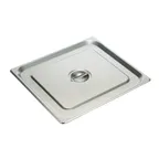 image of Winco SPSCTT Steam Table Pan Cover, 2/3 Size, Solid, with Handle