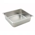 image of Winco SPTT4 25 Gauge 4" 2/3 Size NSF Solid Steam Table Pan