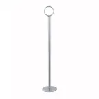 image of Winco TBH-12 12" Chrome-Plated Steel Table Number Holder / Mirror Finish
