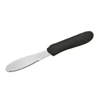 image of Winco TKP-31 3 5/8" Stainless Steel Sandwich Spreader w/ Black Handle
