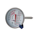 image of Winco TMT-MT2 5" Hand Held Meat Thermometer, 2" Dia. Dial Face With Stem - 130° To 190° F
