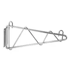 image of Winco VCB-24 Shelf Wall Brackets, 24" Deep Chrome Plated, Includes Mounting Plates & Screws - 1 Pair