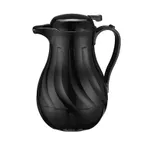 image of Winco VSW-42K 42 oz. Black Plastic Swirl Coffee Server