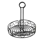 image of Winco WBKH-6R Condiment Caddy, 6-1/4" Dia. X 9"H, Round, Wire Construction