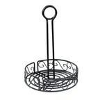 image of Winco WBKH-7R 7 1/2" Round Wire Condiment Caddy