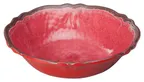 image of Winco WDM001-507 3 Qt 13-3/4" Red Round Melamine Hammered Bowl, Dishwasher Safe - 12/Case