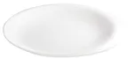 image of Winco WDP004-204 Ocea Ardesia 14" Oval Porcelain Dinner Plate, Creamy White - 12/Case