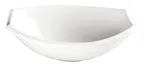 image of Winco WDP006-204 Bergomi 8" Oval Narrow Rim Porcelain Bowl, 6 oz, Creamy White - 36/Case