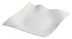 image of Winco WDP010-102 Falette Ardesia 10" Square Porcelain Plate, Bright White, Dishwasher Safe - 12/Case