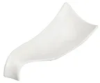 image of Winco WDP021-112 Mescalore 8-1/8" x 3-1/8" Porcelain Free‑Form Small Plate, Bright White - 36/Case