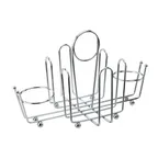 image of Winco WH-1 Condiment Holder, Chrome Plated Wire with Ball Feet & Center Clip