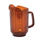 image of Winco WPCT-60A 60 oz. Amber Polycarbonate 3-Spout Water Pitcher