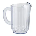 image of Winco WPS-60 Water Pitcher, 60 oz Clear SAN Plastic with Handle, BPA-Free - 4/Pack