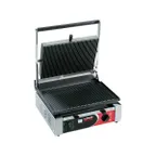 image of Alfa International CORT R 15" Sandwich Panini Grill w/ Timer, Cast Iron Grooved Plates, 120V