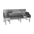 image of Eagle Group CCS-72 72" Blender Station Underbar Ice Bin/Cocktail Station - Center Ice Bin