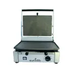 image of Eurodib CORTF110 15" Single Commercial Panini Sandwich Grill w/ Cast Iron Smooth Plates, 110V