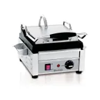 image of Eurodib SFE02325120 Single Panini Sandwich Grill w/ Cast Iron Grooved Plates, 120V, 10" x 10"