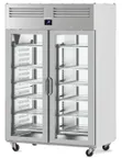 image of Infrico USA IRR-AGB1402PDCR 54" 2-Section Pass-Thru Refrigerator, 43 cu. ft., Glass Door, Top Mounted