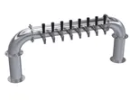 image of Krowne KPTP-8A Pipe Tower, 45" OA Draft Beer Dispenser, Stainless Steel, 2-Column, Eight Taps