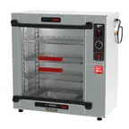 image of Metro HBCS8-B HotBlox Xpress S8 Countertop Holding Cabinet, 4-Shelf, Clear Flip Doors, Aluminum, 875W, 120V