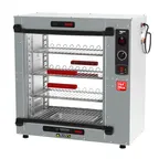 image of Metro HBCS8-BP HotBlox Xpress S8 Countertop Holding Cabinet, 4 Shelves, All Aluminum, Clear Flip Doors, 875W, 120V