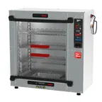 image of Metro HBCS8-T HotBlox Xpress S8 Holding Cabinet, Countertop, 4 Shelves, All Aluminum, Clear Flip Doors, 875W, 120V
