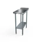 image of NBR Equipment TG-F1830 18" Economy Open Base Work Table with Undershelf / Upturn