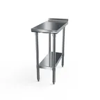 image of NBR Equipment TS-F1524 15" Premium Open Base Work Table with Undershelf / Upturn