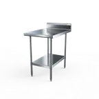 image of NBR Equipment TS4-2436R5 24" Open Base Work Table, Galvanized Base / 5" Backsplash
