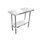 image of Sapphire Manufacturing SMTE-3036S 36" Open Base Work Table with Undershelf - Without Backsplash
