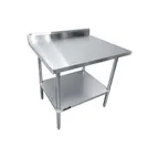 image of Sapphire Manufacturing SMTEB-2436G Open Base Work Table with Undershelf, 5" B.splash / 18 Gauge Top
