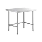 image of Sapphire Manufacturing SMTEO-3636S Open Base Work Table w/Side & Rear Crossrails, Flat Top - 18 G