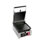 image of SIRMAN 34A1401105SI ELIO LL Single Panini Grill w/ Timer, 10" x 10" Smooth Plates, 120-220V