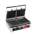 image of Sirman 34A3331105SI PD R Double Panini Grill w/ Timer, Grooved Plates, 220V
